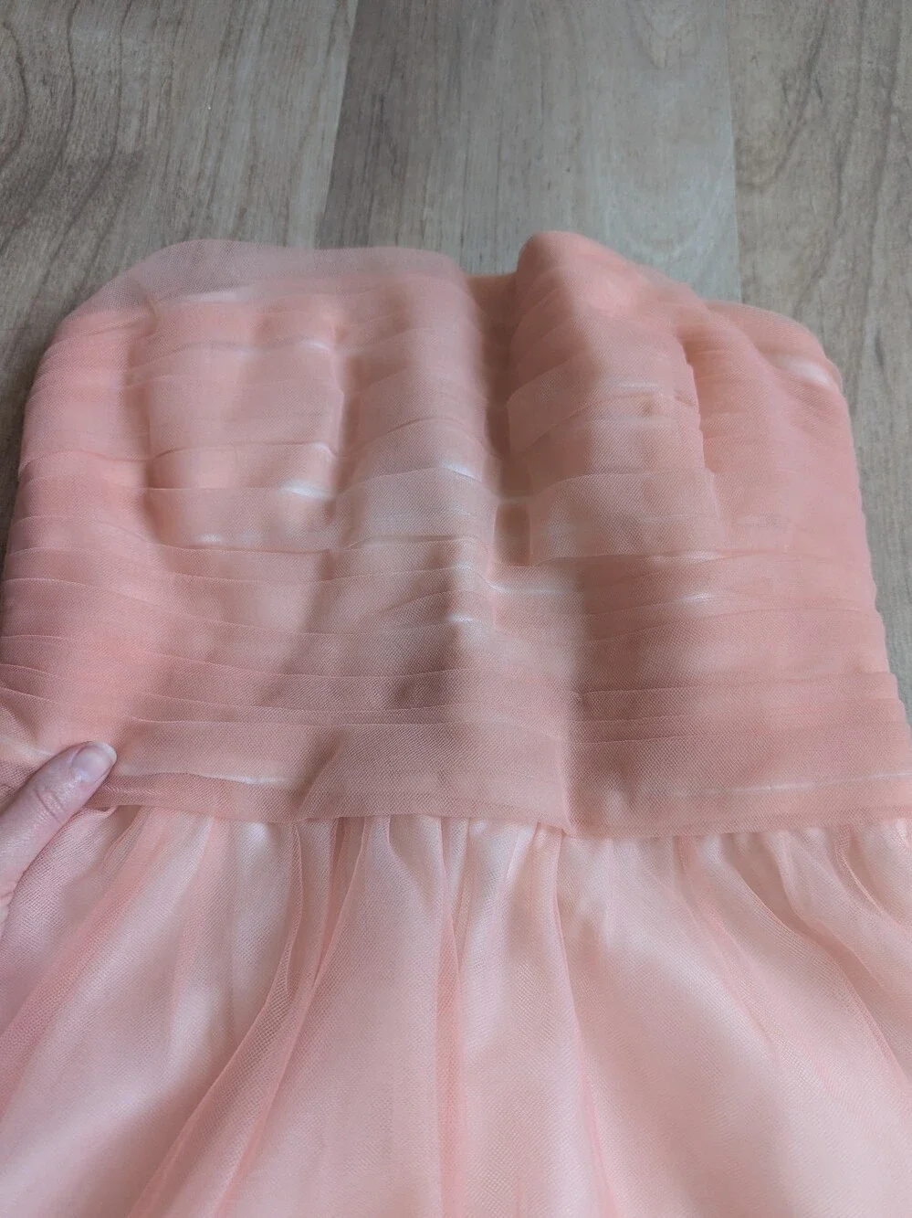 J. Crew Peach Strapless Tulle Dress Womens Small